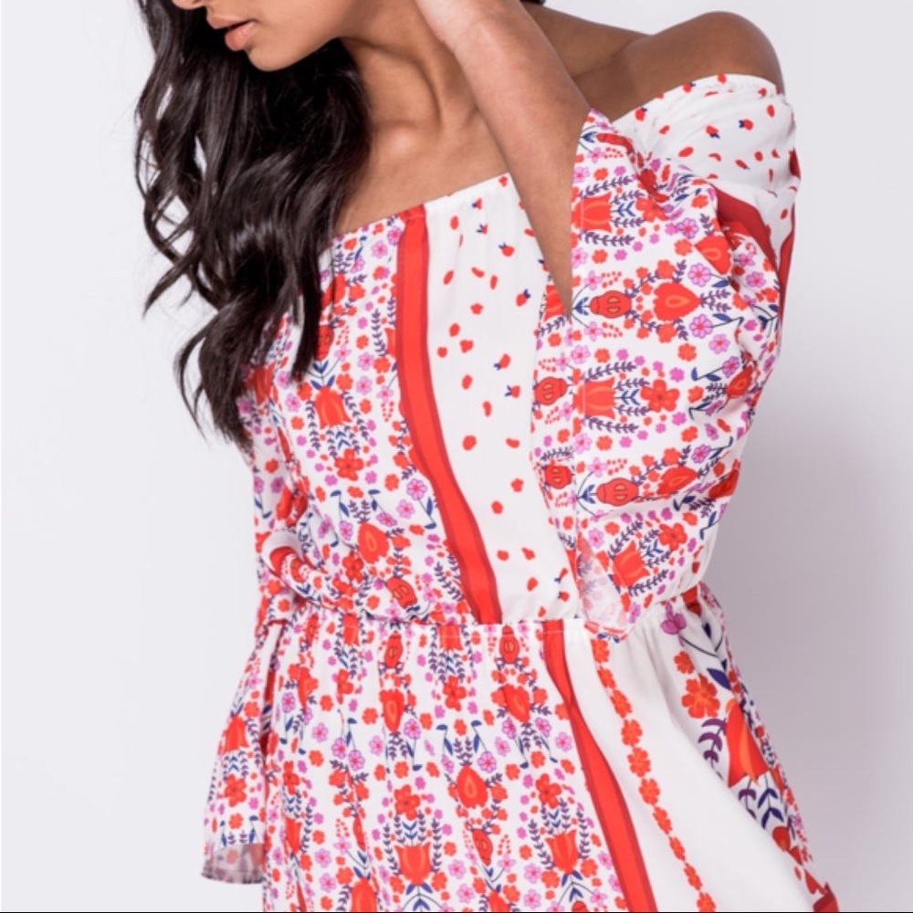 Off the shoulder flouncy dress